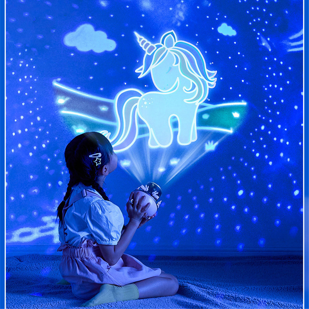 Kids Night Light Projector Nursery Children Room Space Rotation Led Night Lamp 12 Films