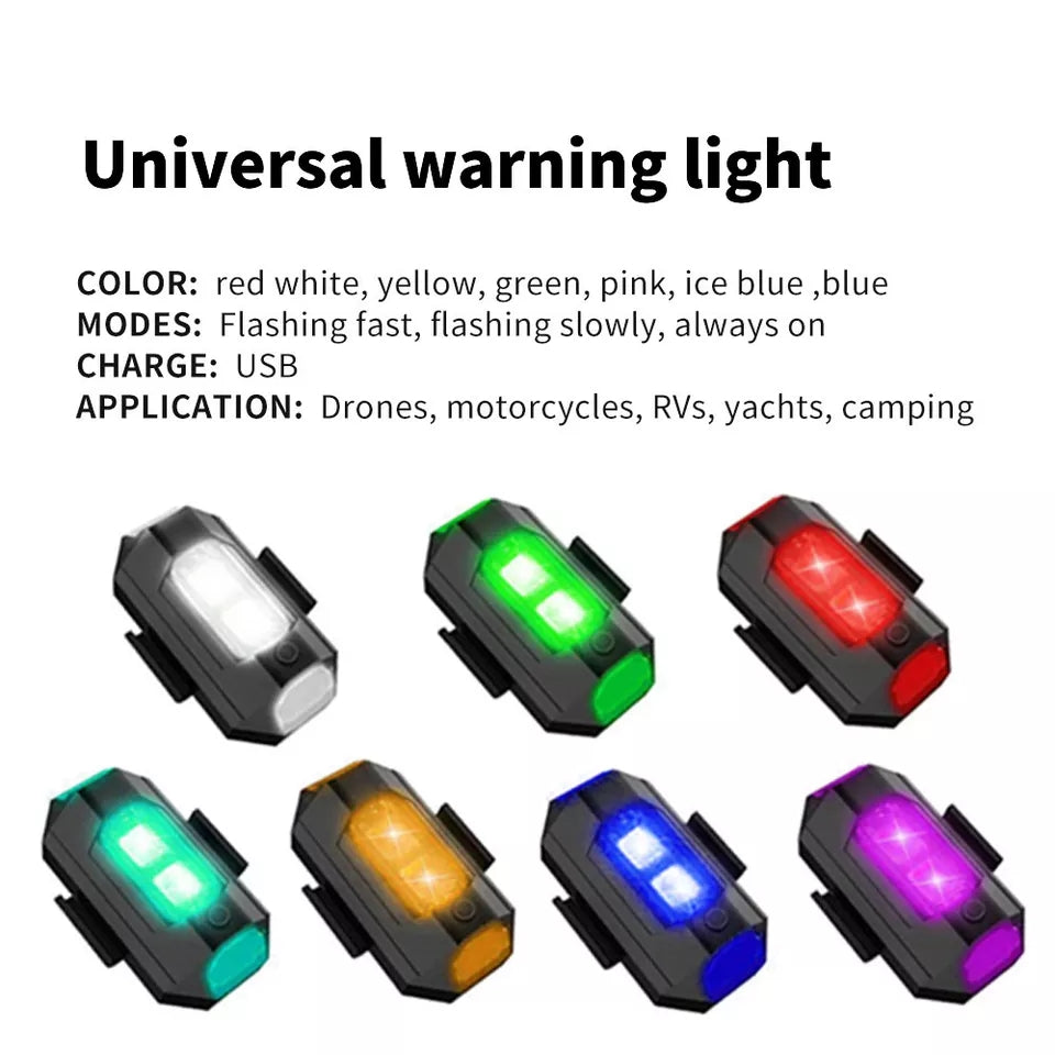 Mini Flashing Warning Signal Light For Car & Bikes Strobe Light 7 Colors