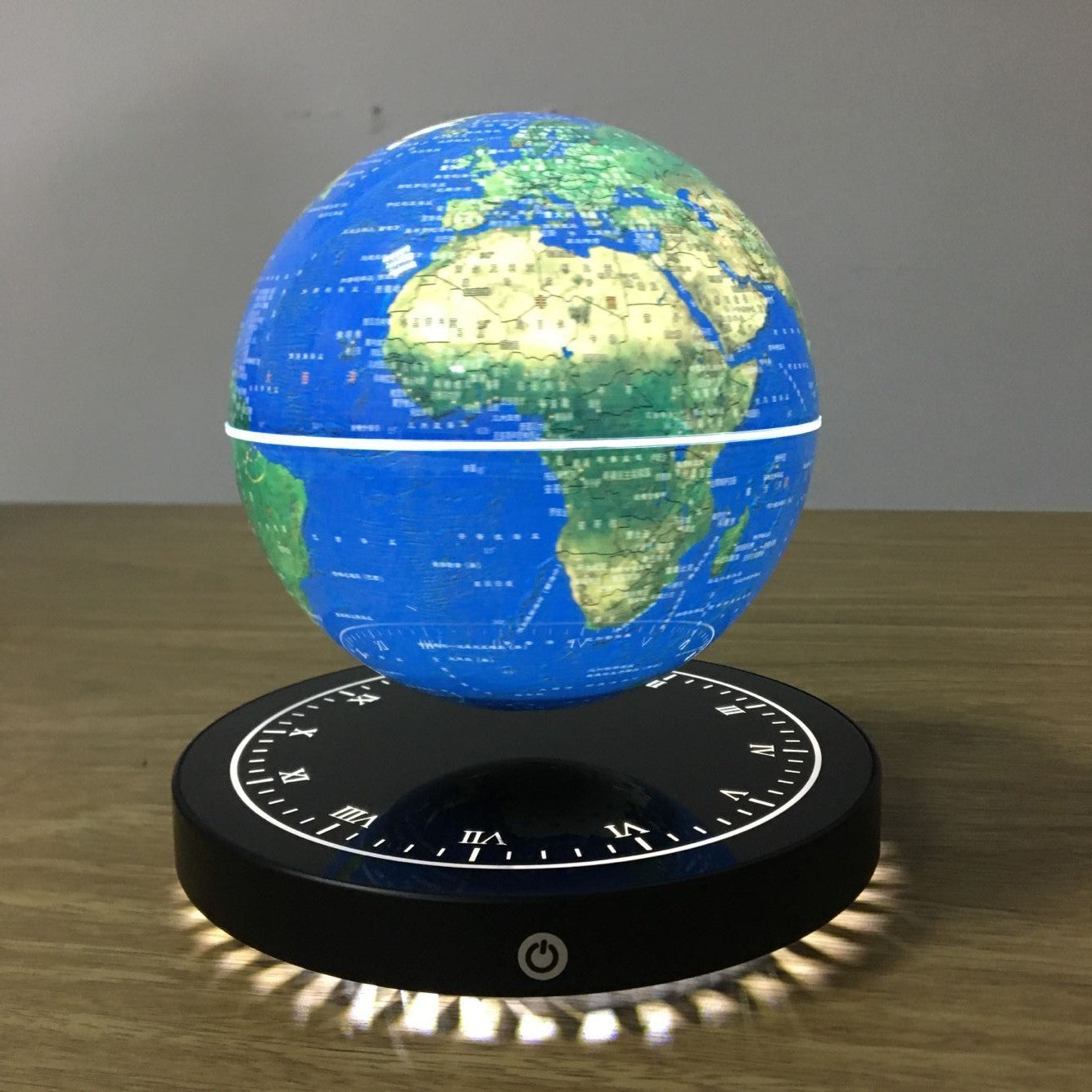 Magnetic Levitation Globe luminous Clock Base Earth Floating Rotating Globe Light