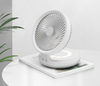 Charger l&#39;image dans la visionneuse de la galerie, Wireless Suspended Air Circulation Fan USB Rechargeable Folding Electric Fan Night Light Touch Control 4 Wind Speed