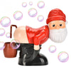 Electric Santa Claus Bubbles Machine Blowing Bubbles Music Light Entertainment Toy Christmas Gift