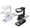 New desktop multi-function Soldering iron Stand magnifying glass with auxiliary clip drawer