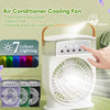 Portable USB Air Conditioner Cooling Fan With 7 Color Light 5 Sprays Mist Air Cooler Humidifiers