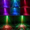 Mini DJ Disco Light RGB Laser Projetor Lamp LED 48 Patterns Sound Activated Strobe Stage Effect