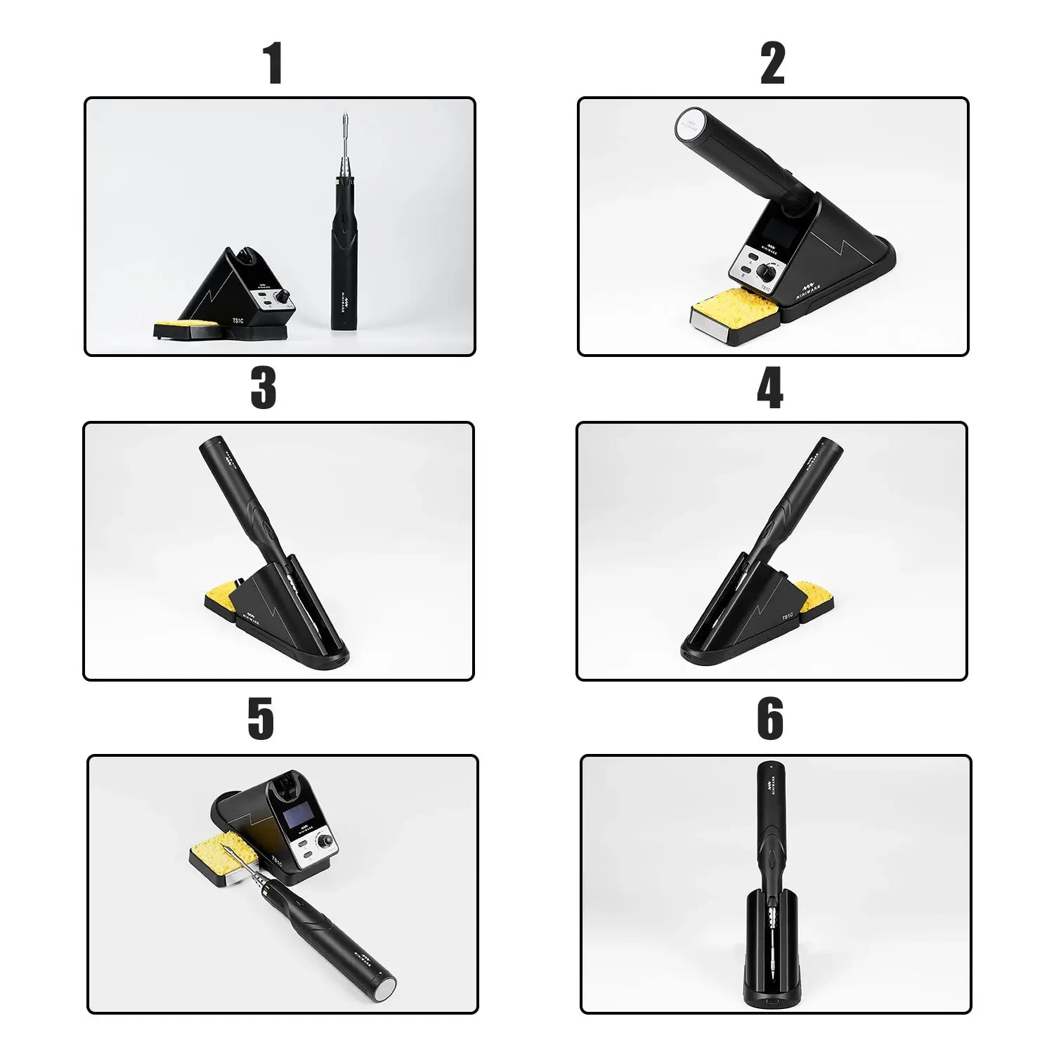 MINIWARE TS1C Cordless Soldering Station 45W Bluetooth Rechargeable Soldering Iron