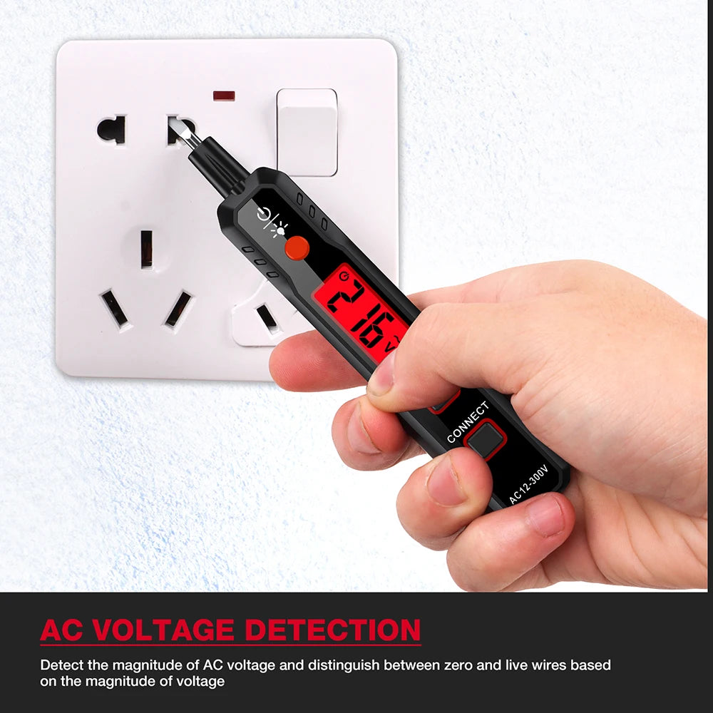 HT89 Smart Voltage Indicator AC 12V-300V Voltage Detector Pen Breakpoint Finder Continuity Test Live Tester
