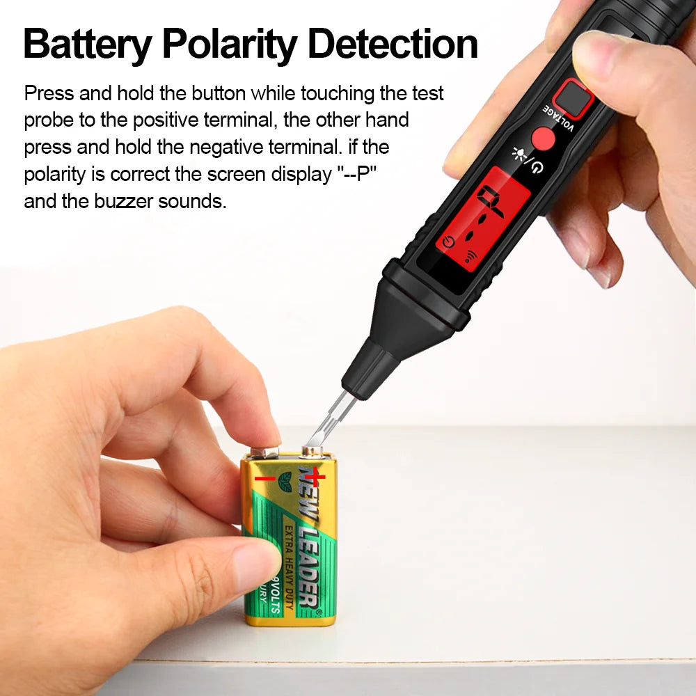 Non-contact AC Voltage Detector 12-300V Voltage Tester Pen Backlight Display Flashlight
