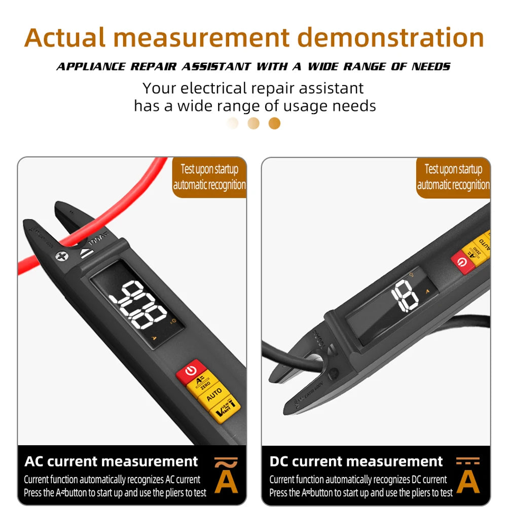 New Smart U1 Digital Clamp Meter Fork DC AC Professional 100A Auto Multimeter