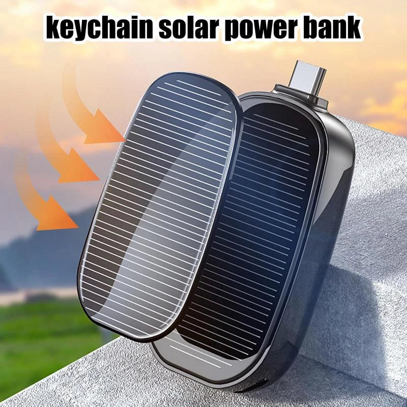 Portable Solar Key Chain Mini Emergency Charging Mobile Power Pod