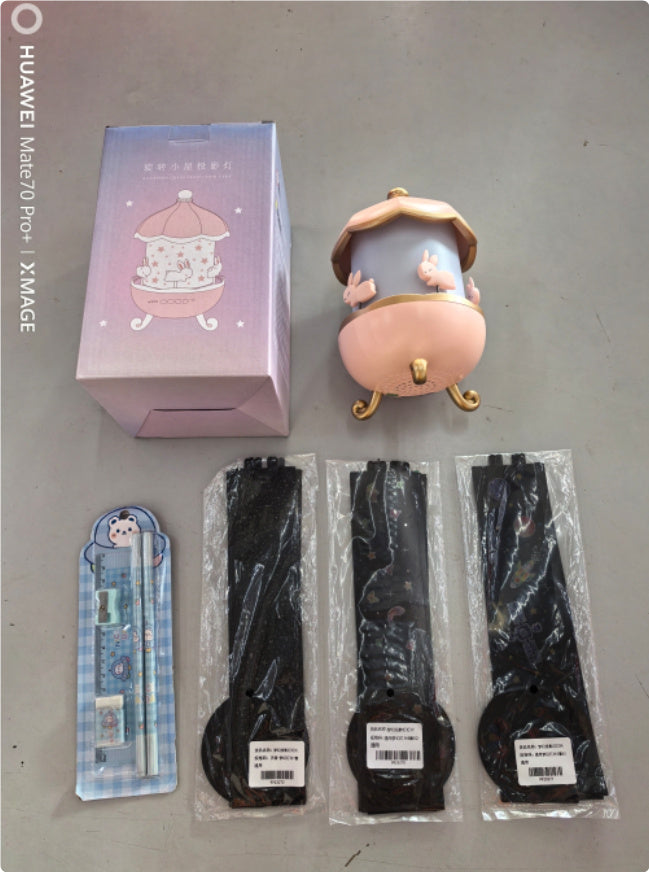 Kids Night Light Projector Nursery Children Room Space Rotation Led Night Lamp 12 Films