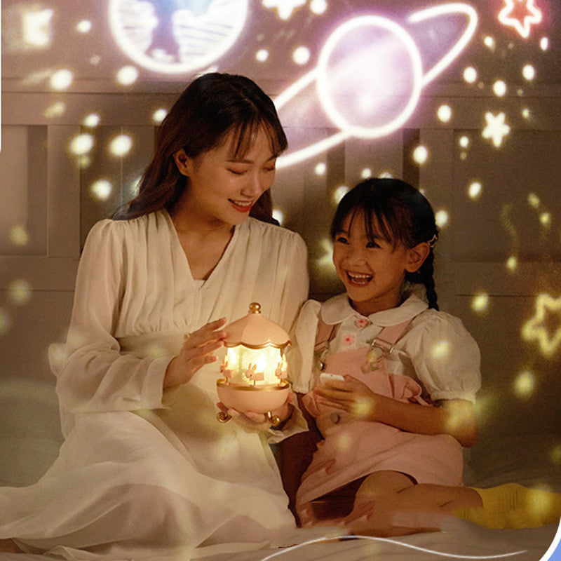 Kids Night Light Projector Nursery Children Room Space Rotation Led Night Lamp 12 Films