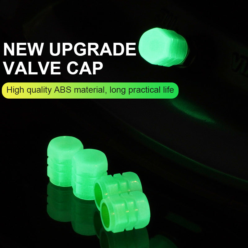 Cars/Bikes Luminous Valve Cap Vacuum Tire Valve Luminous Core Cover