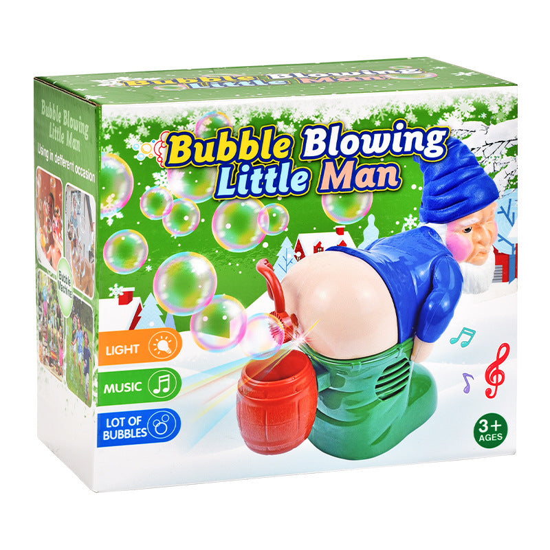 Electric Santa Claus Bubbles Machine Blowing Bubbles Music Light Entertainment Toy Christmas Gift