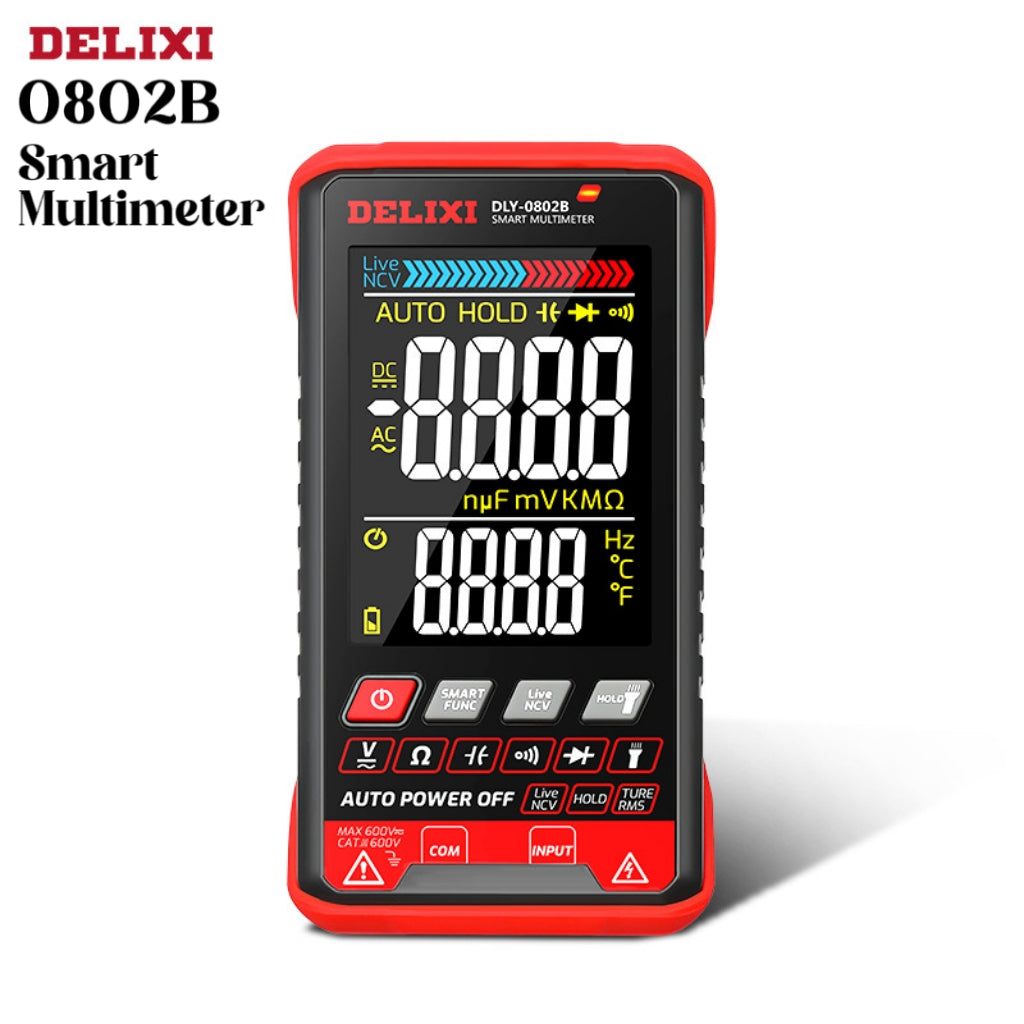 Delixi New 0802B Smart Digital Multimeter Fully Automatic High-precision Electrician Multimeter