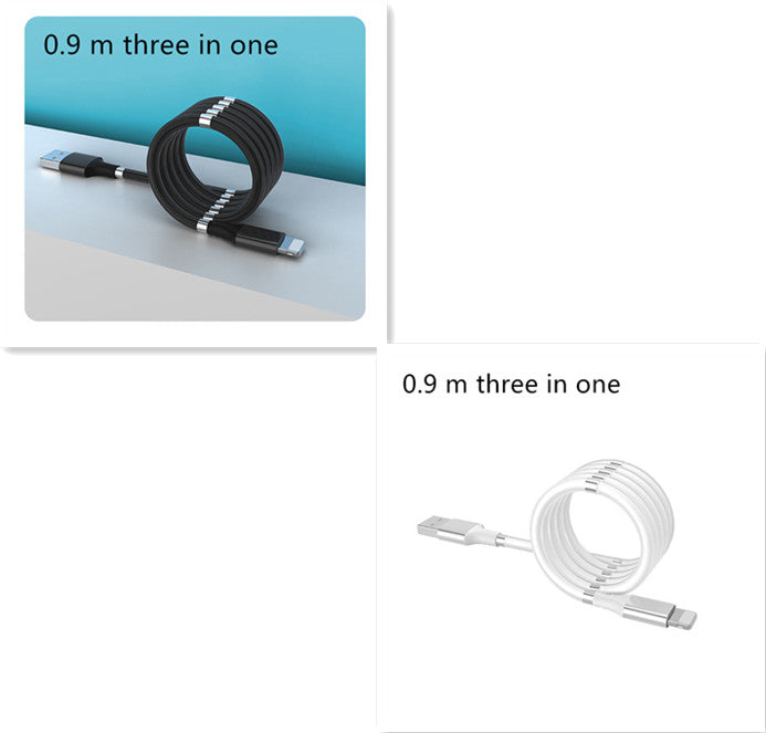 Magnetic USB Data Cable easy to Arrange For I Phones Type-C and Micro