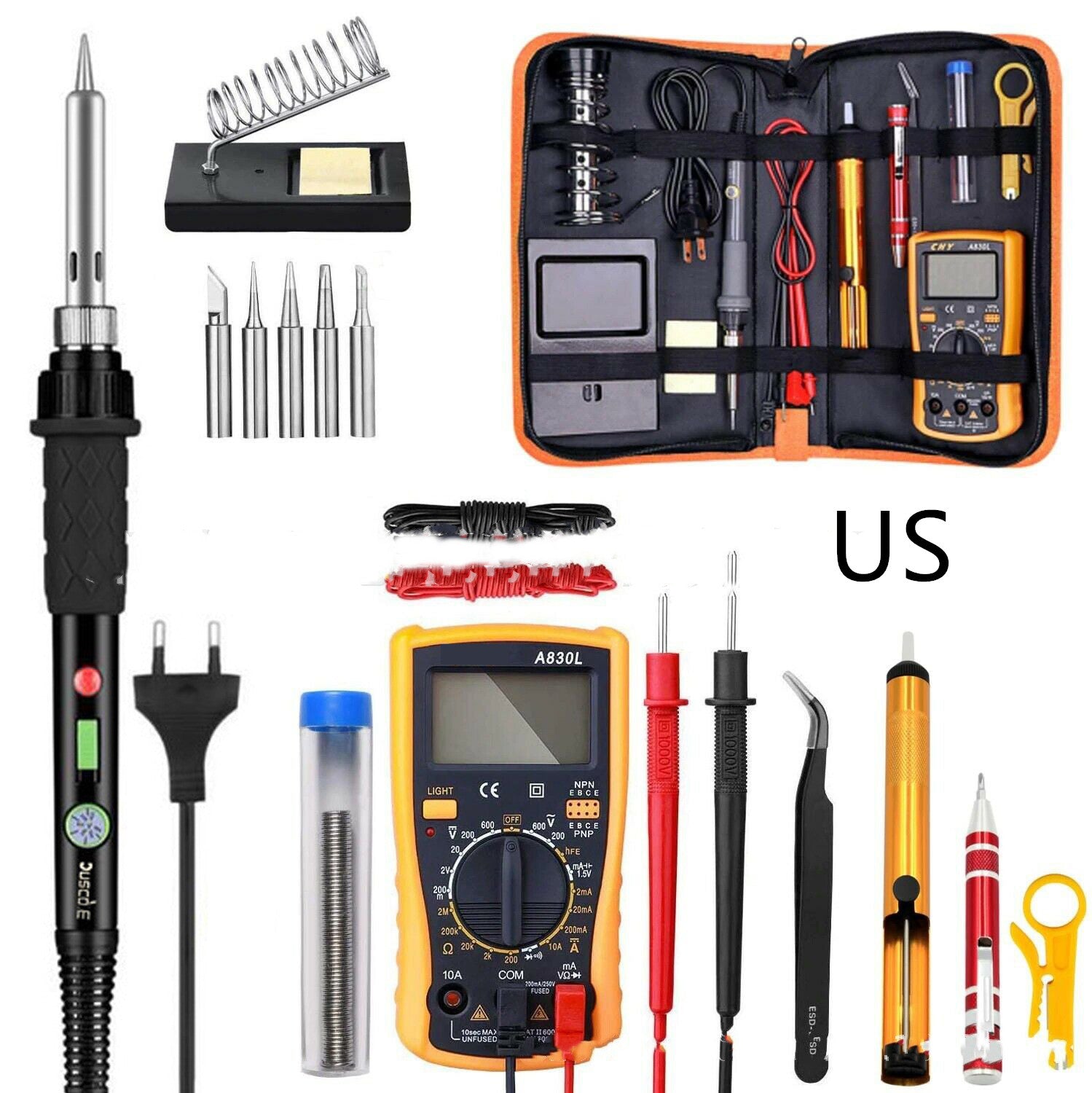 Soldering Iron Multimeter Set With S Witch