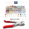 Load image into Gallery viewer, 9.5MM Hollow Colors Prong Ring Press Studs Snap Clip Pliers Prong Button