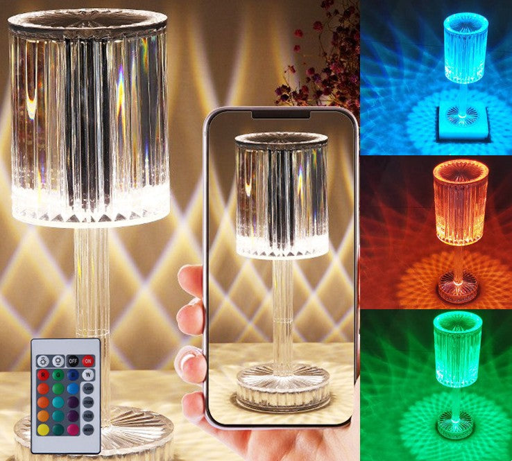 Modern Led Diamond Crystal Table Touch Lamp for Home décor Bedroom Bedside Decorating Night Lamp