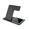 Three-in-one Foldable Wireless Charger Double Wire Ambience Light Mobile Phone Watch Earbuds