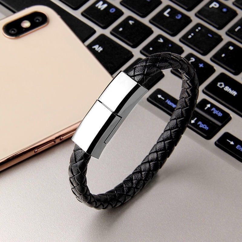 2022 New Bracelet USB Charging Data Cable Cord For I Phone USB C & Micro Cable