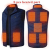 Heated Vest Coat Washable Usb Charging Electric