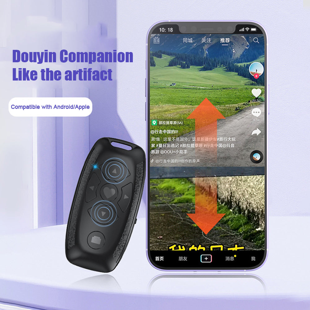 Mobile Phone Bluetooth Remote Control Wireless Rechargeable  Page Turning Controller