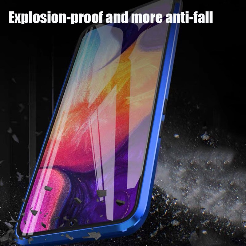 Double Sided Magnetic Metal Case For Samsung Galaxy S22 S21 UItra S10 Plus For Note10 20 A12