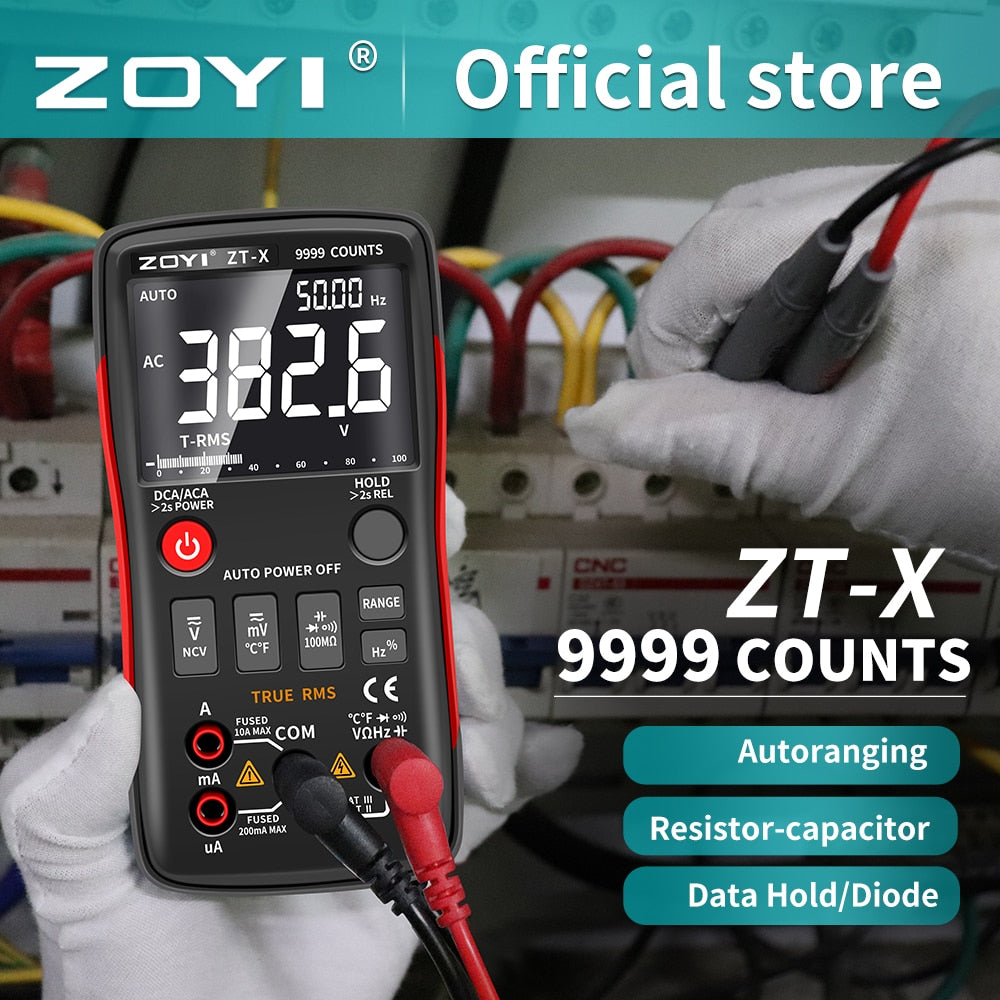 Digital Multimeter ZT-X ZT-303 T-RMS Auto Range DC AC Voltmeter Ammete ...