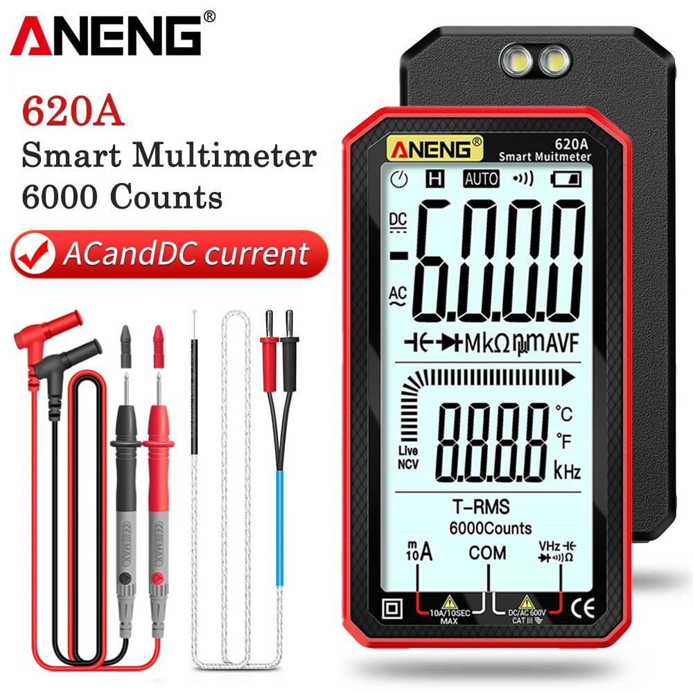ANENG 620A Digital Smart Multimeter 6000 Counts True RMS Auto