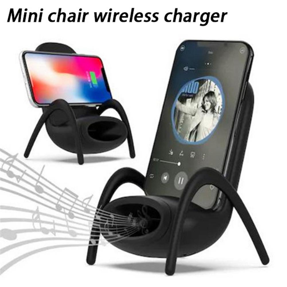 Portable Mini Chair Wireless Charger Desk Mobile Phone Holder 10W Fast Charge