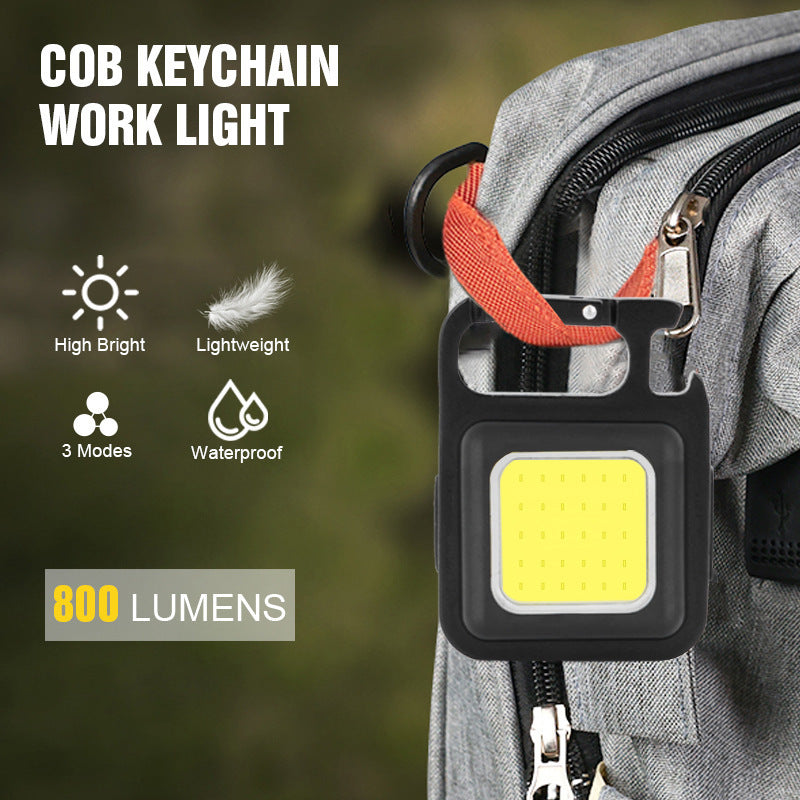 Outdoor USB Mini Alloy Keychain Light COB Home Emergency Night Light