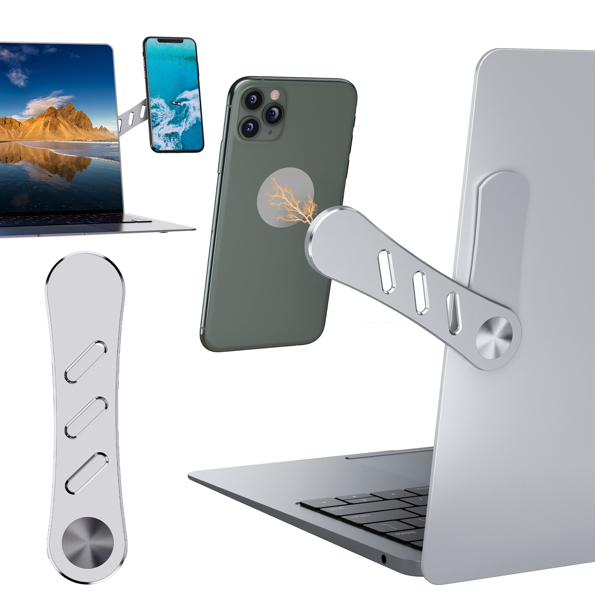 Metal Magnetic Laptop Expansion Bracket Phone Holder Multi Screen Stand